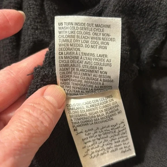 INC Womens Embellished-Sleeve Black Sweatshirt - Picture 10 of 12